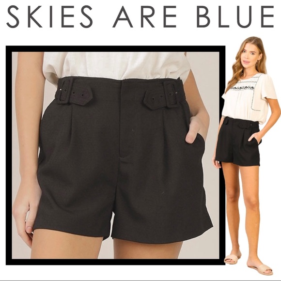 Skies are Blue side tab shorts black medium NWT - Picture 11 of 11